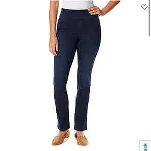 Gloria Vanderbilt® Amanda Womens High Rise Pull-On BLACK Jeans Size 10